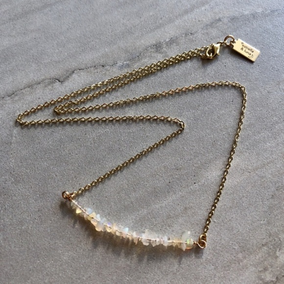 Raw Opal Dainty 14K Gold Boho Necklace - Picture 4 of 6